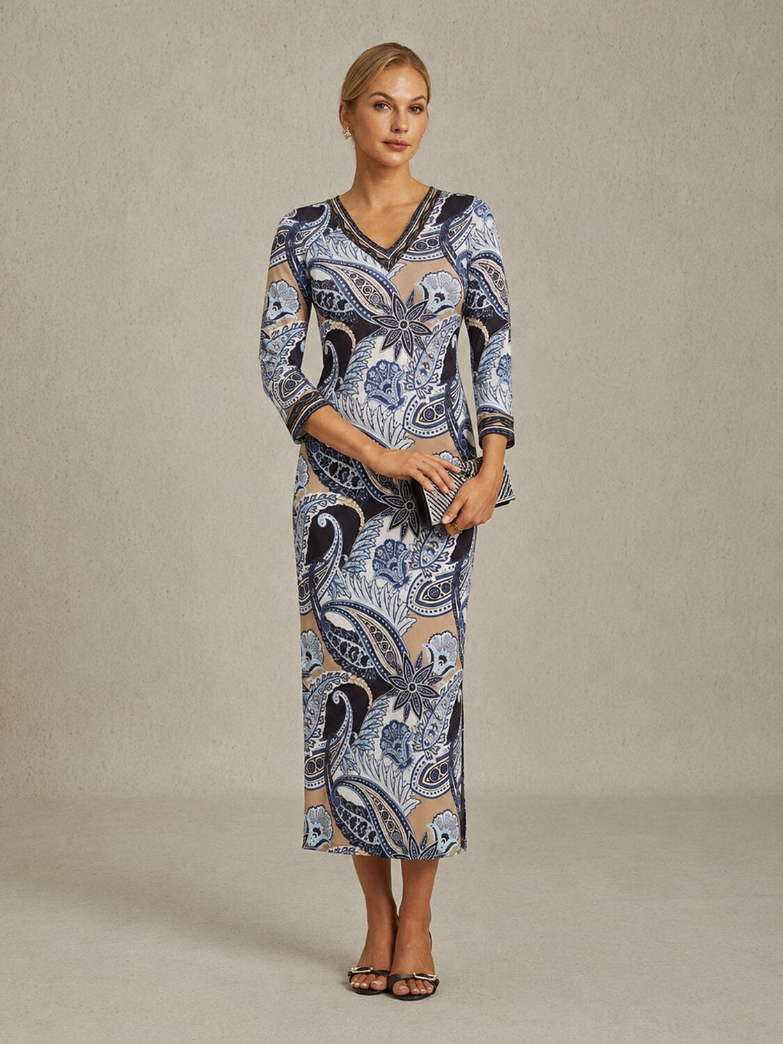 Paisley Print Maxi Dress