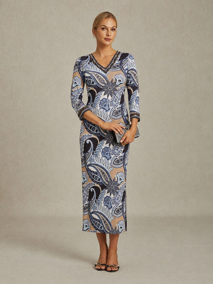 Paisley Print Maxi Dress