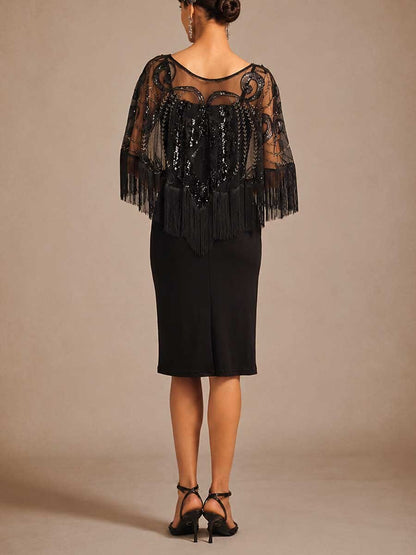 Vintage Sequins Tassel Shawl
