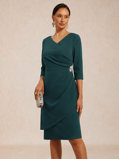 Sheath V-Neck Wrap Dress