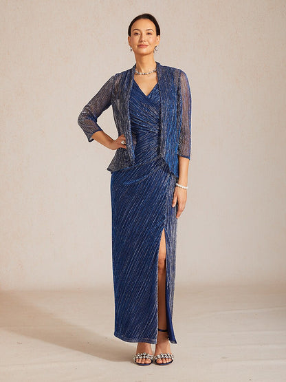Metallic Sheath Maxi Dress