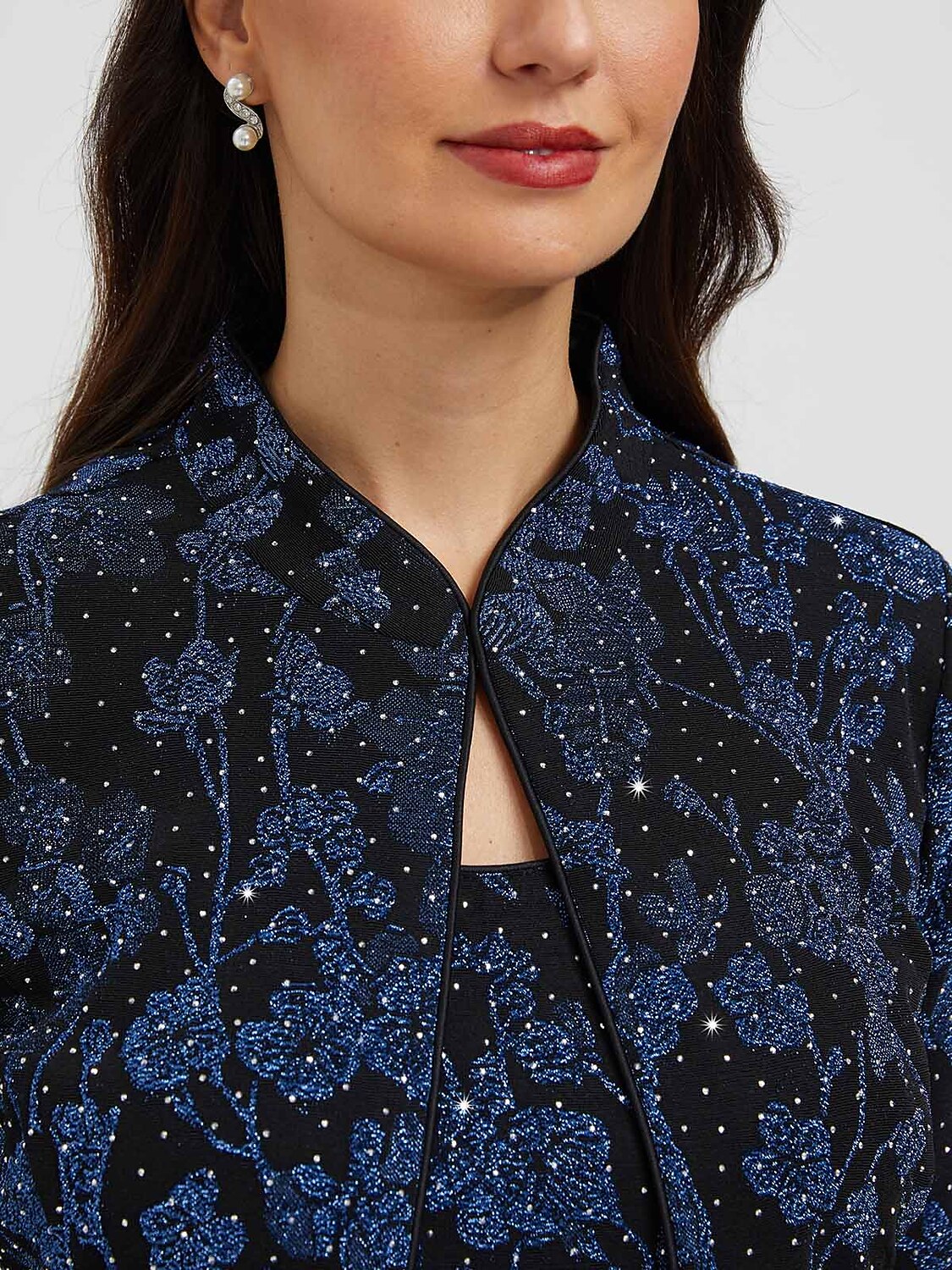 Rhinestone Jacquard Twinset
