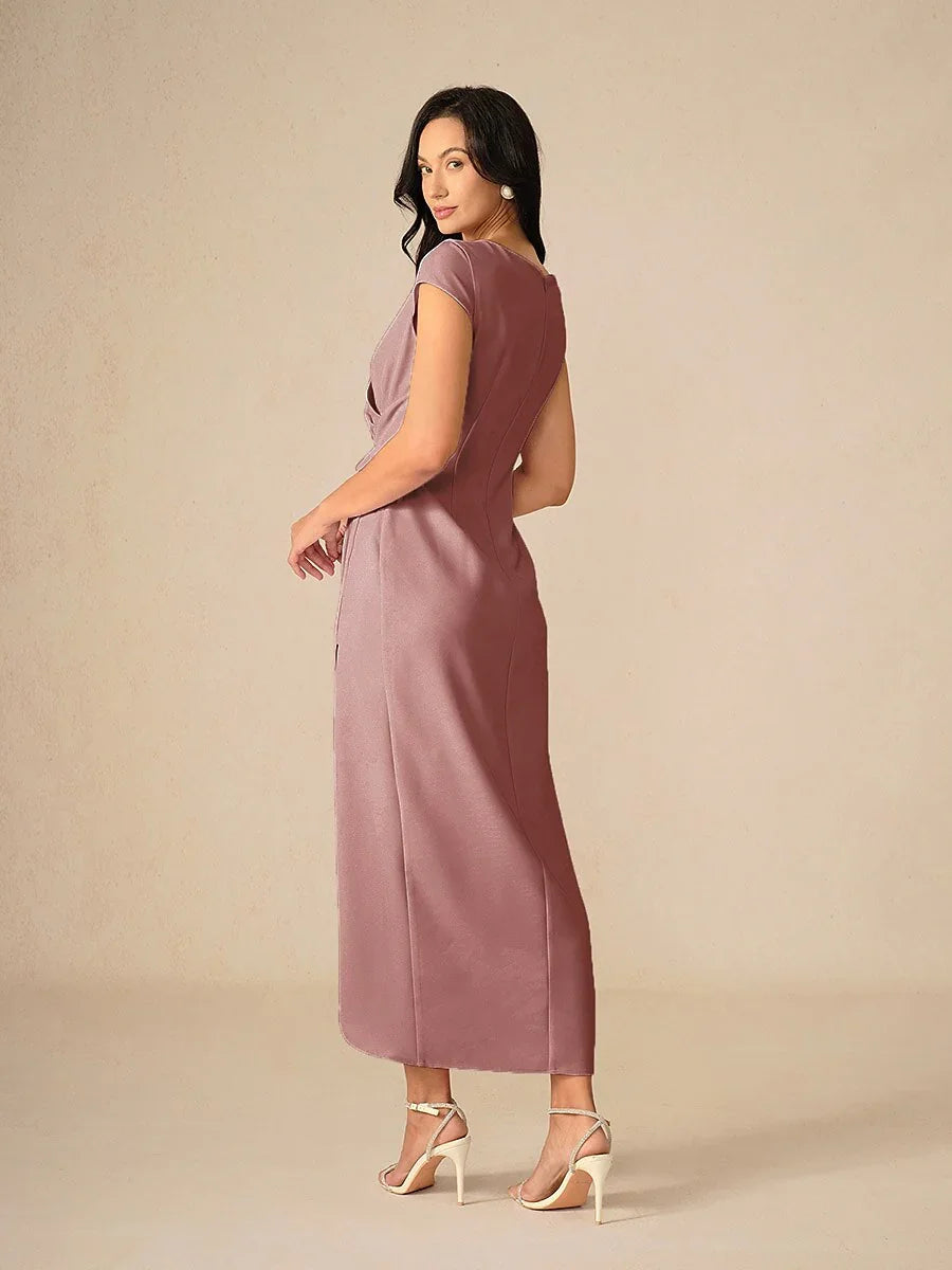 Elegant Lavender Wrap Dress