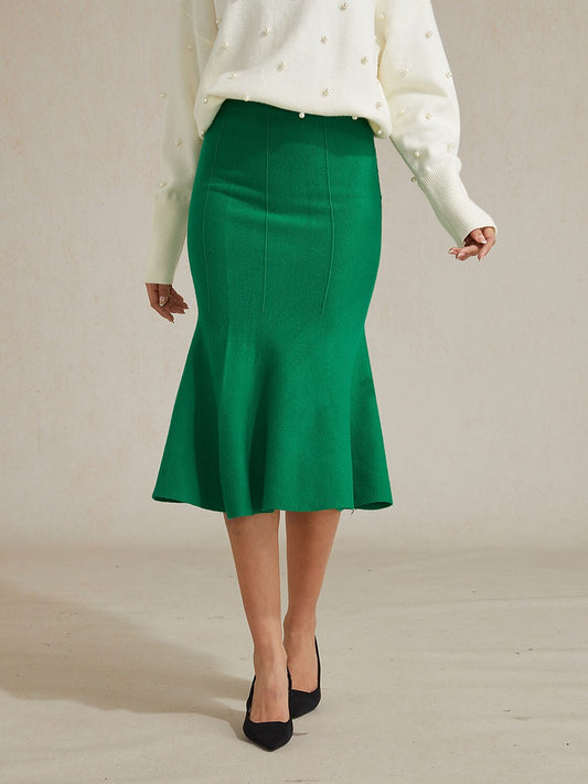 High-stretch Nylon Mermaid Knit Skirt