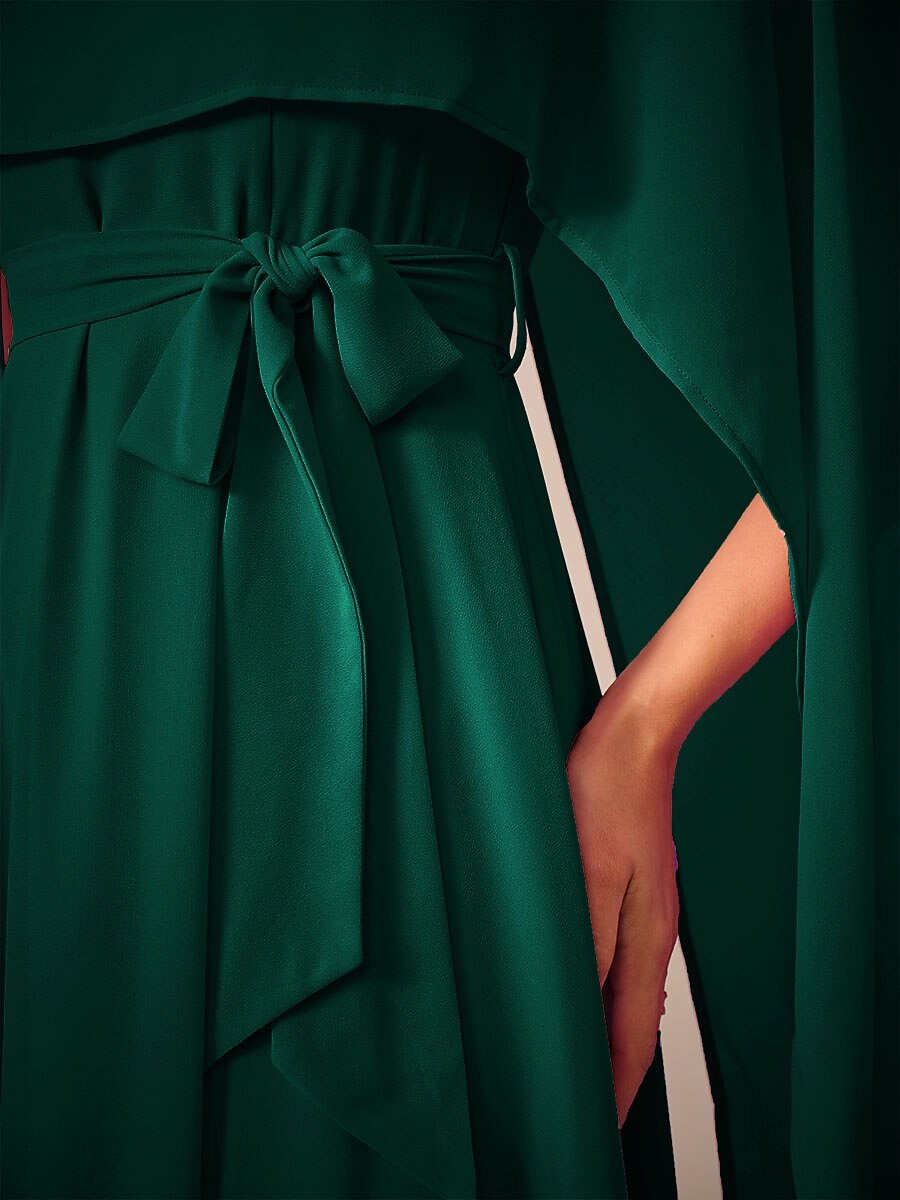 Two-Way Sheer Chiffon Maxi Dress