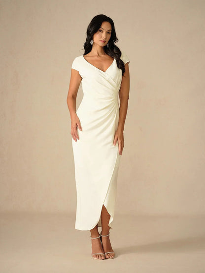 Elegant Lavender Wrap Dress