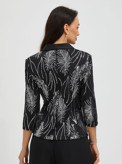 Sequins Feather Blazer