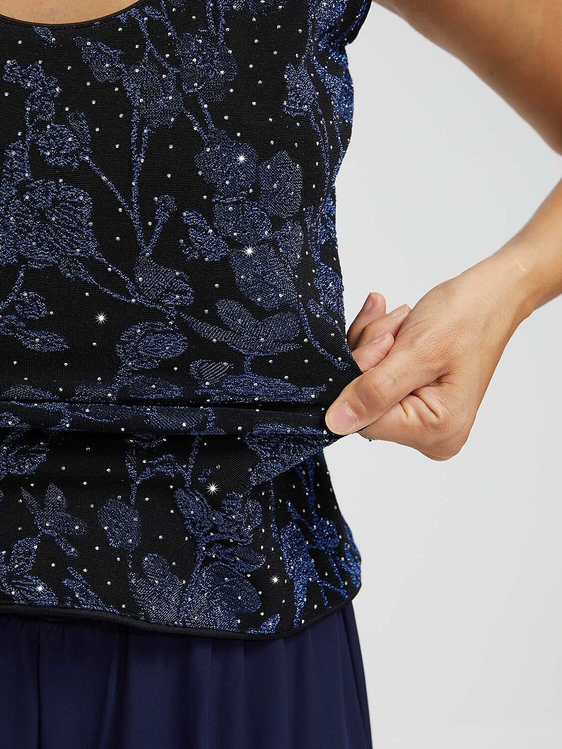 Rhinestone Jacquard Twinset
