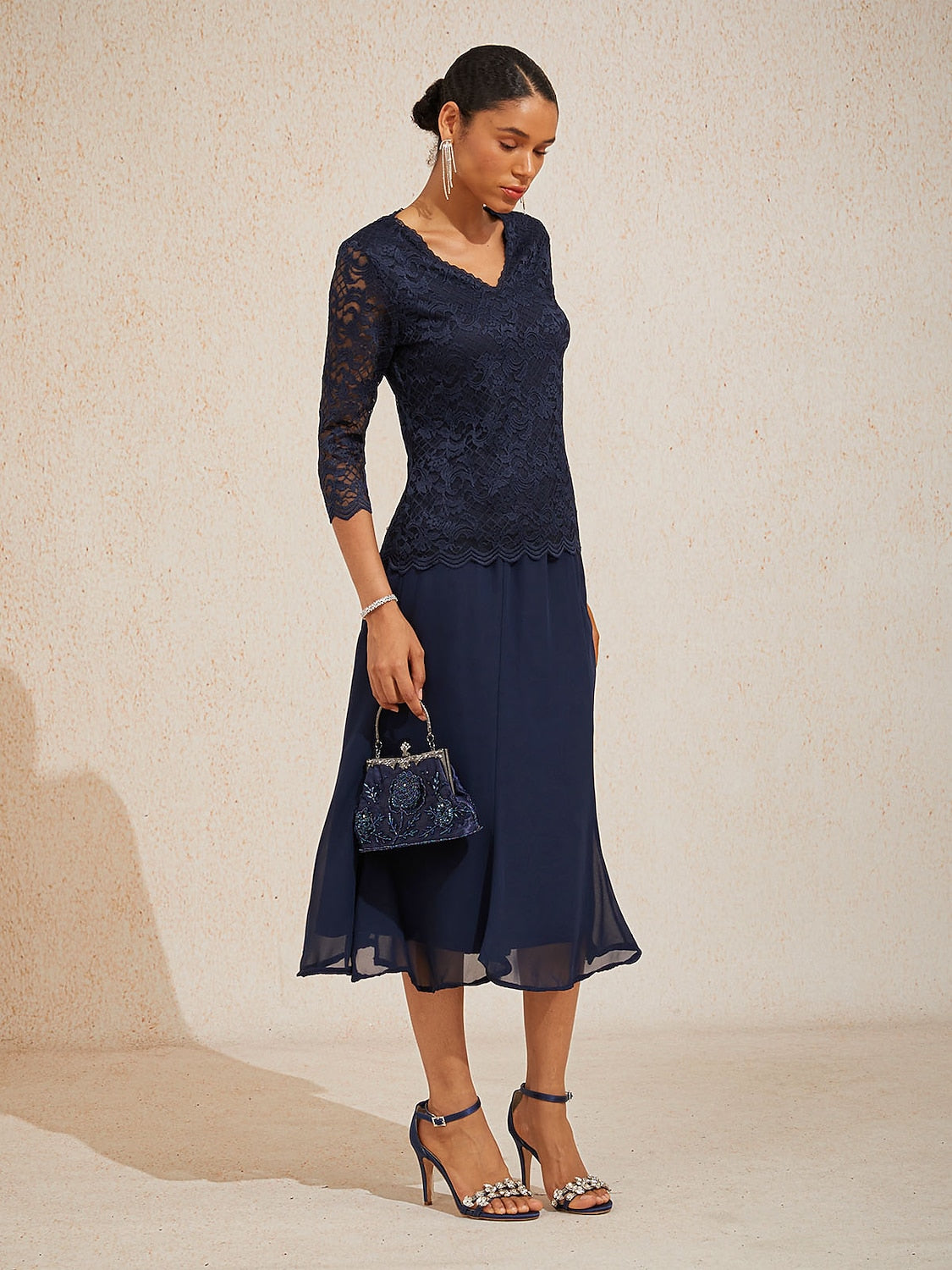 Mermaid Midi Chiffon Mid-Waist Skirts