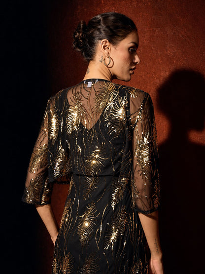 Vintage Mesh Sequin Short Shrug