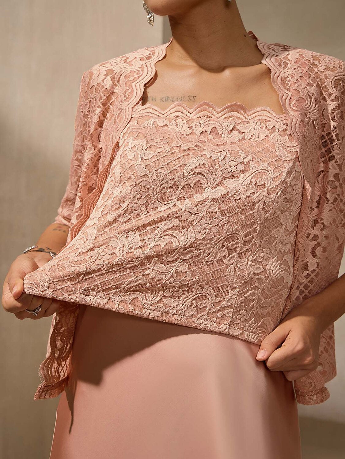 Lace Maxi Jacket Dress