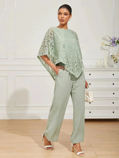 Elegantes Spitzentop mit Fledermausärmeln