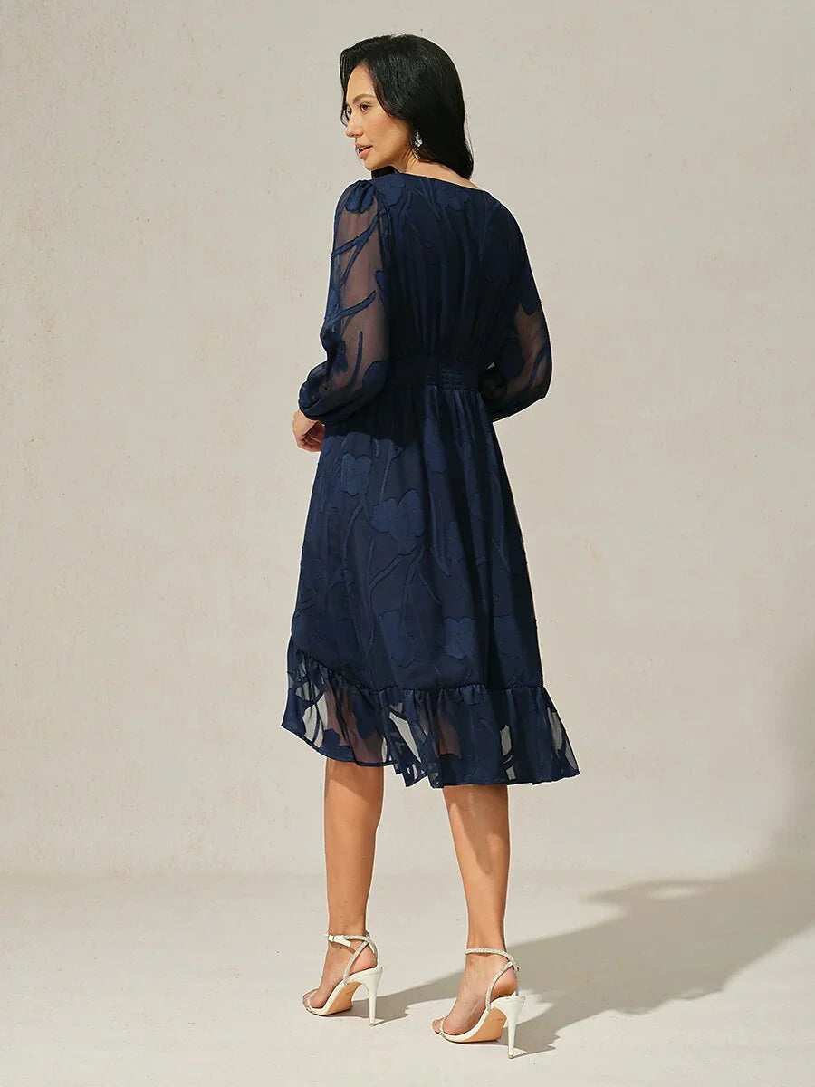 Ruffle Hem Smocked Dress