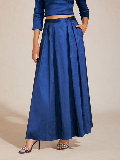 Stretch Taffeta Maxi Skirts