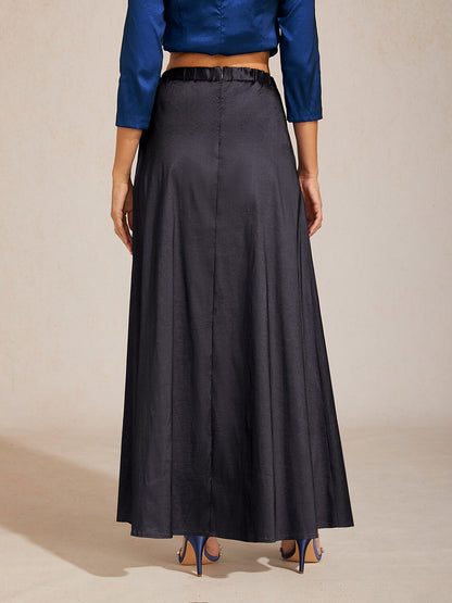Stretch Taffeta Maxi Skirts