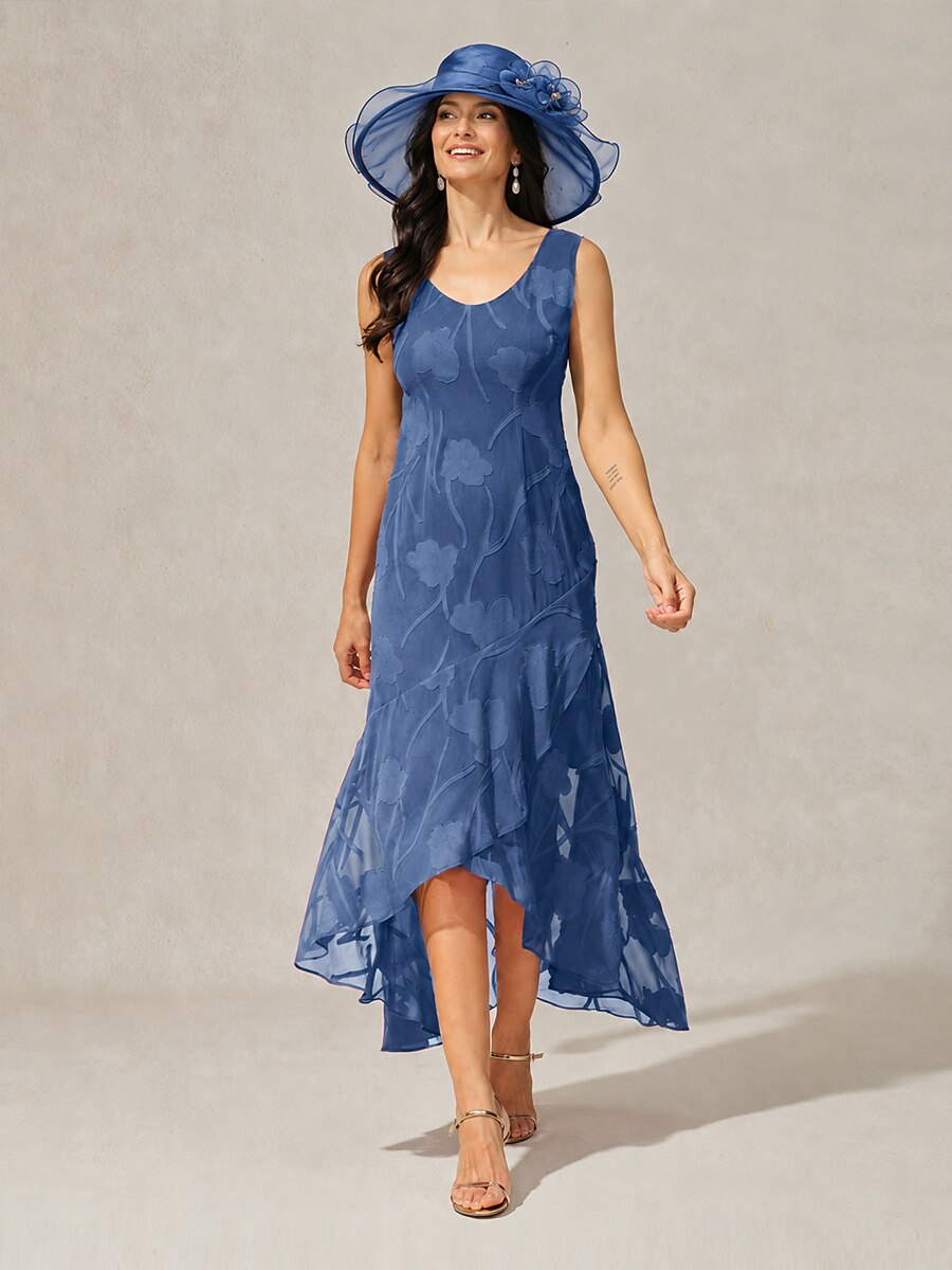 Organza Floral Wide Brim Fascinator Hat