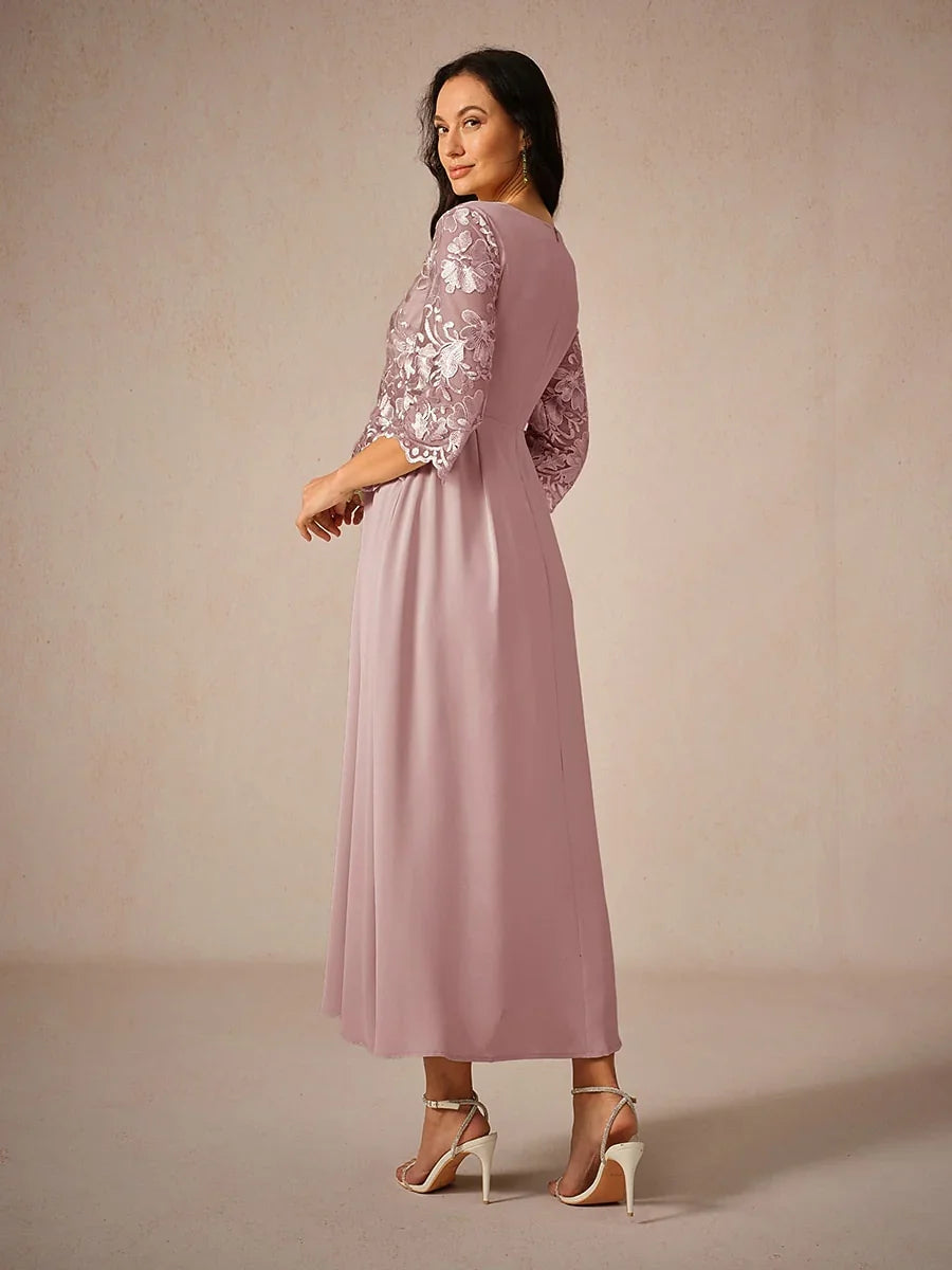 Ruffle Ruched Lace Maxi Dress