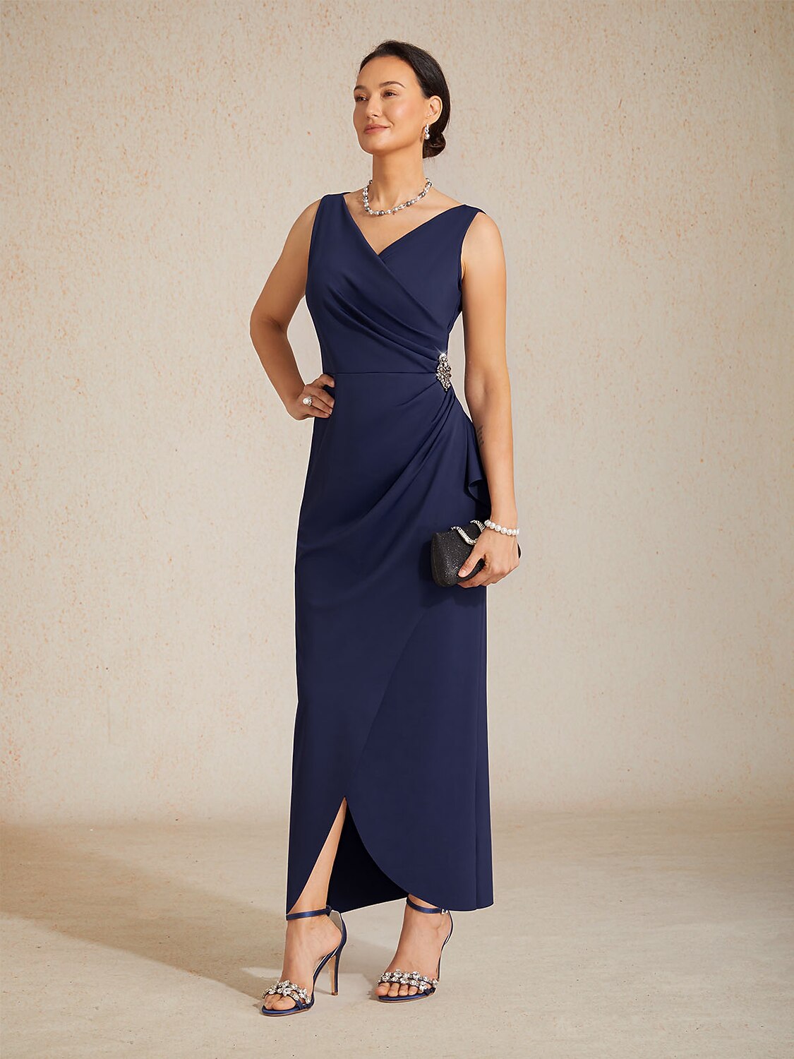 Sheath Midi Wrap Dress