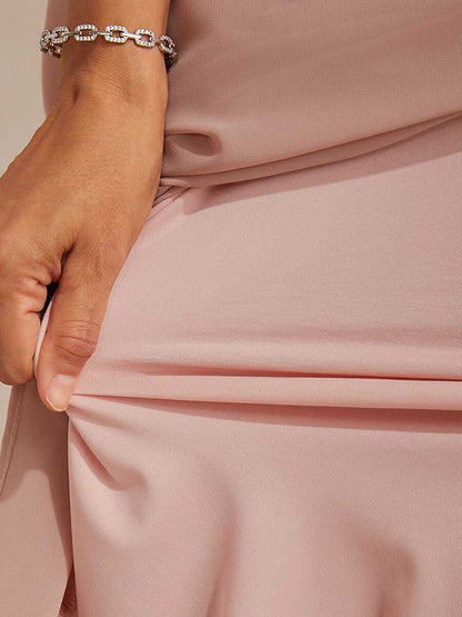 High-Low Overlay Chiffon Skirt with Lining