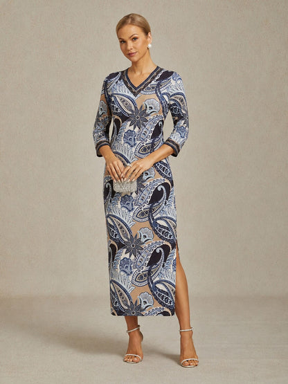 Paisley Print Maxi Dress