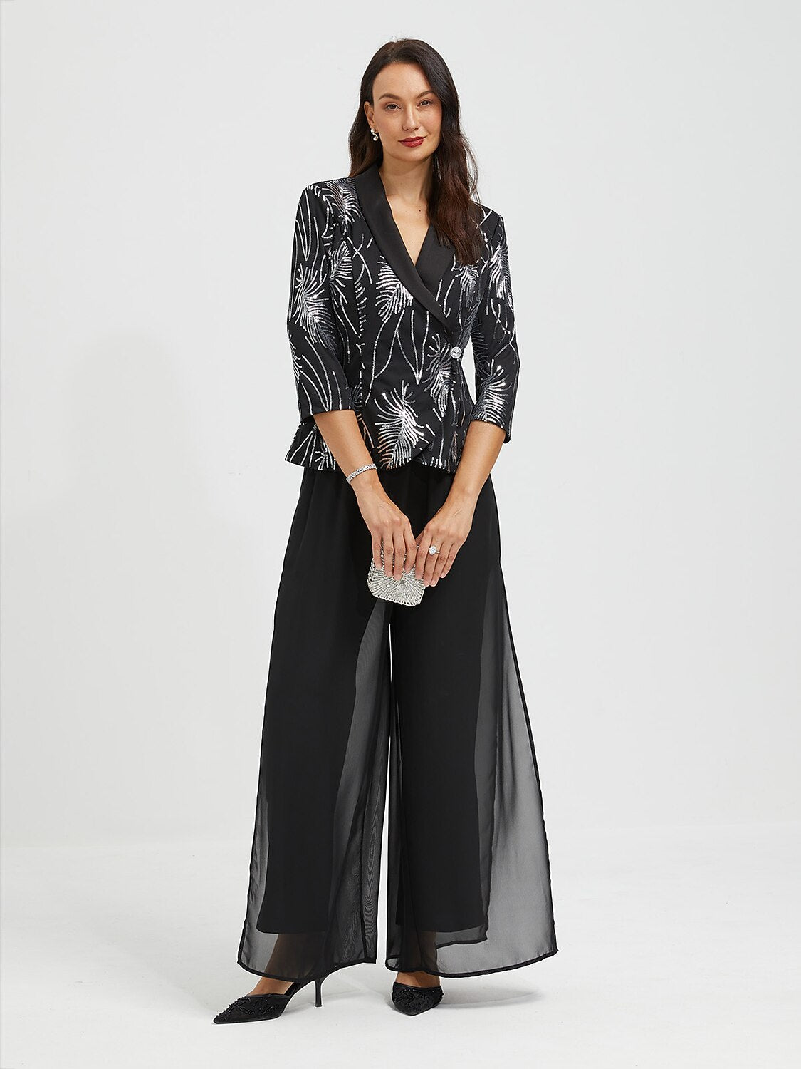 Sequins Feather Blazer