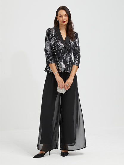 Sequins Feather Blazer