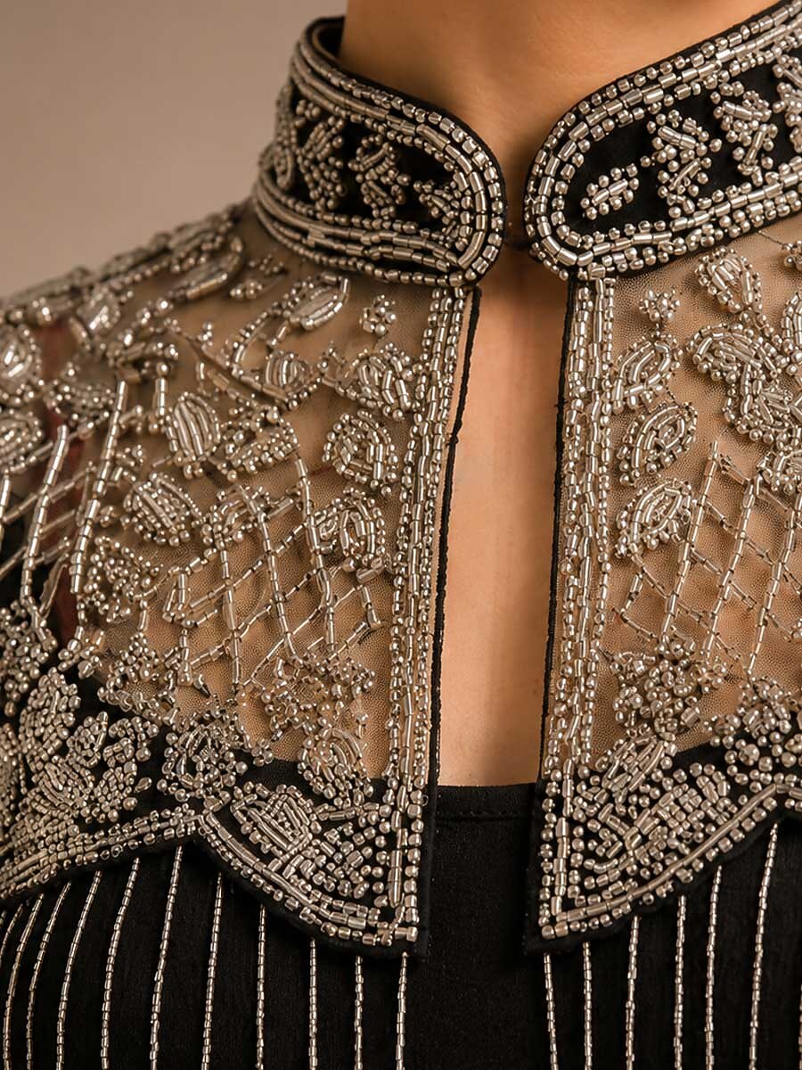 Vintage Beaded Fringe Shawl