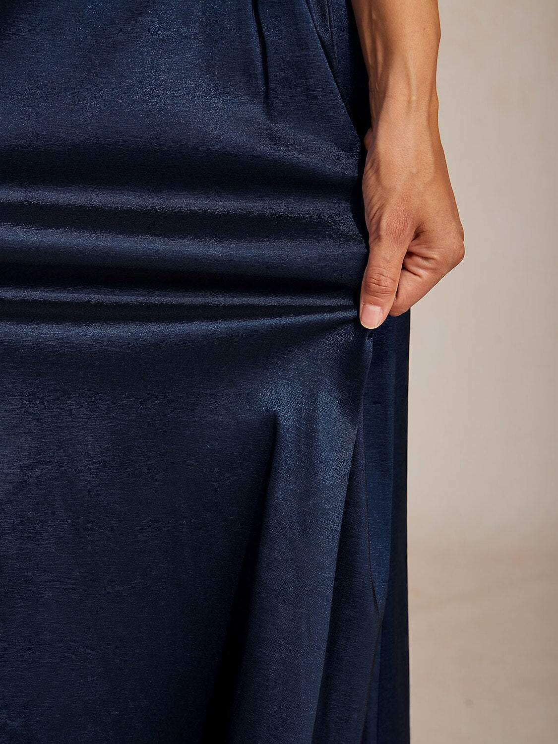 Stretch Taffeta Maxi Skirts
