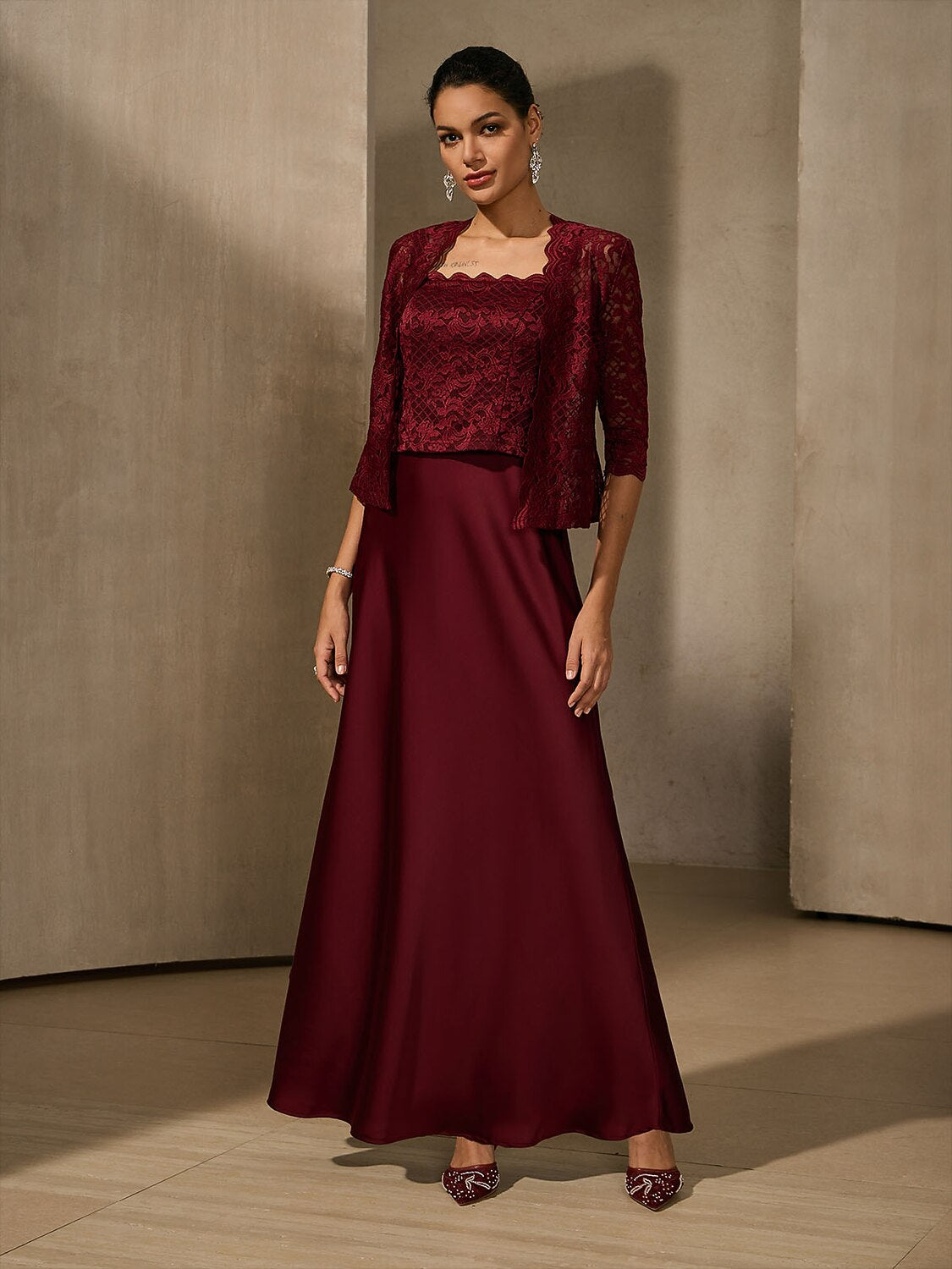 Lace Maxi Jacket Dress