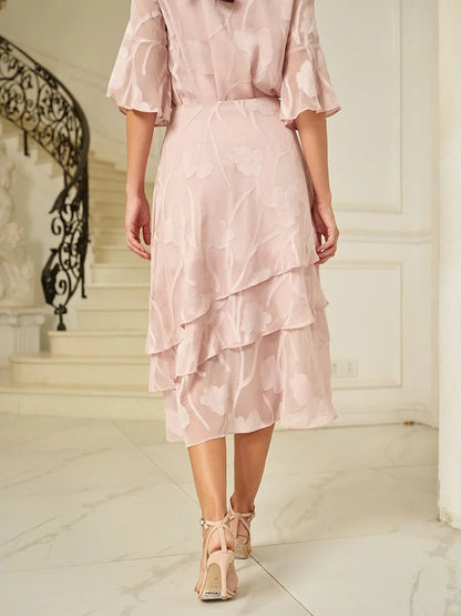 Floral Chiffon Midi Skirt