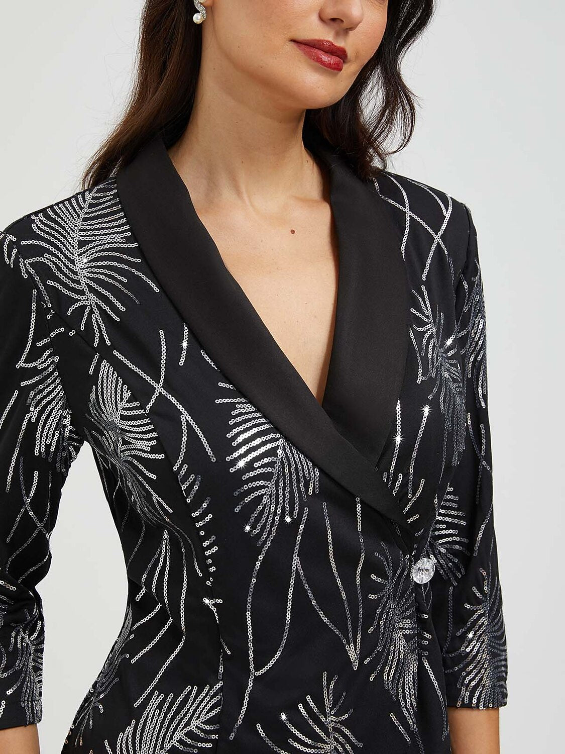 Sequins Feather Blazer