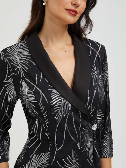 Sequins Feather Blazer