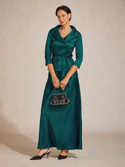 Taffeta Mid Waist Skirt