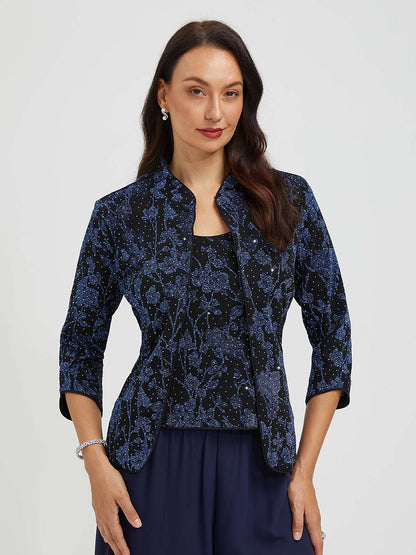 Rhinestone Jacquard Twinset