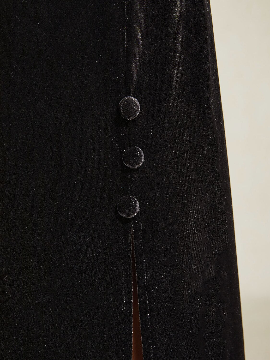 Velvet Slit Long Skirt