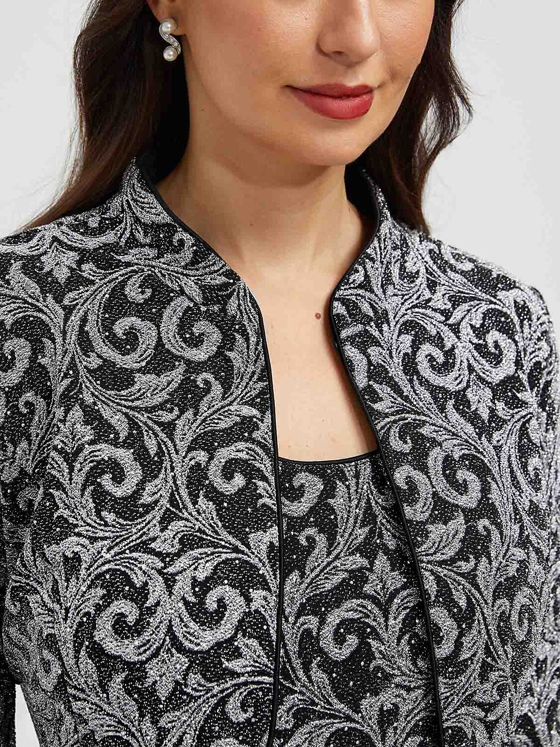 Paisley Mandarin Collar Twinset