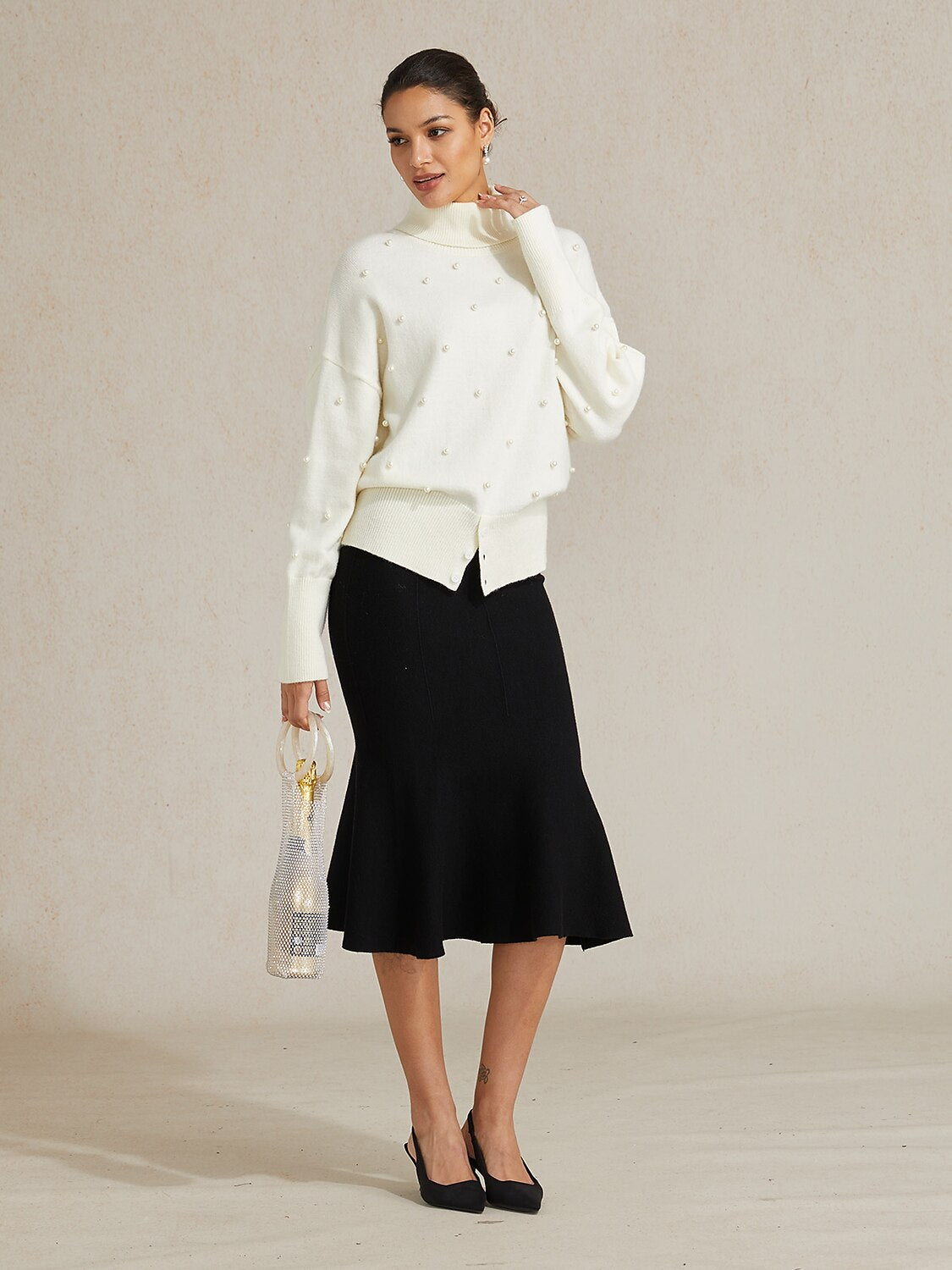 High-stretch Nylon Mermaid Knit Skirt
