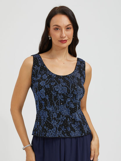 Rhinestone Jacquard Twinset