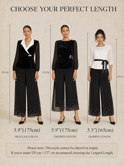Cropped Pearl-embellished  Pants