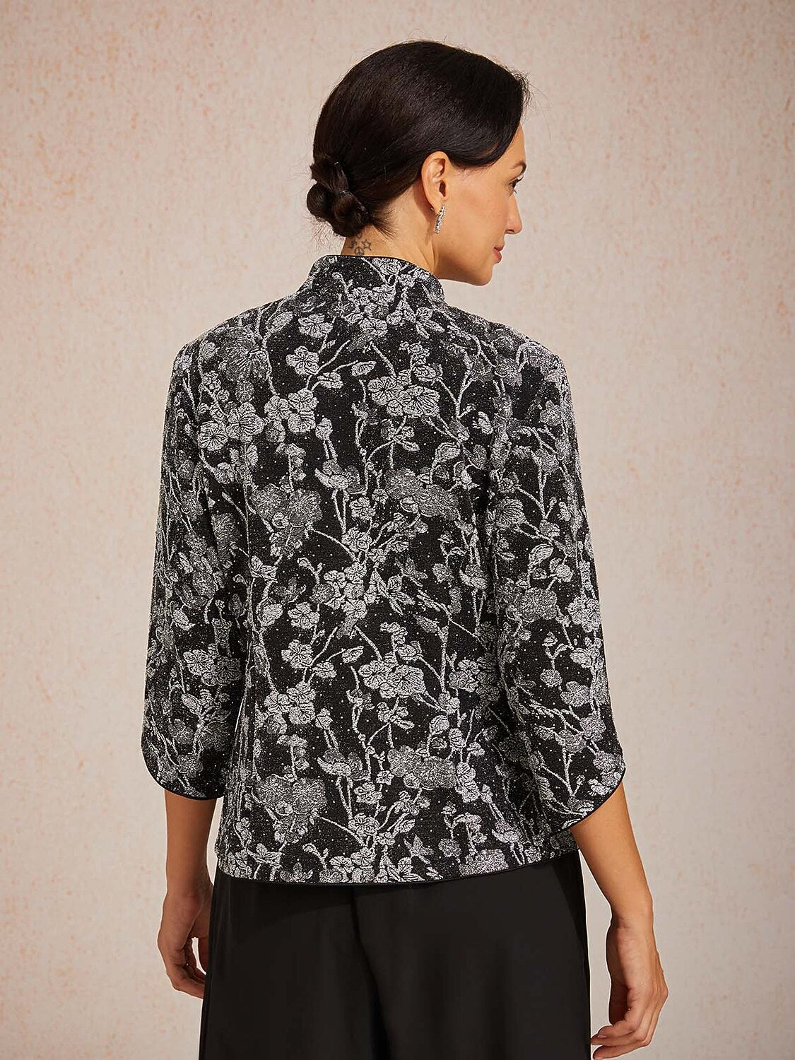 Rhinestone 3/4 Sleeve Twinset