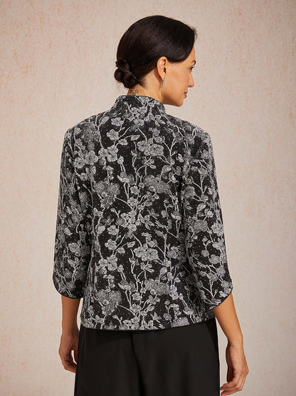 Rhinestone 3/4 Sleeve Twinset
