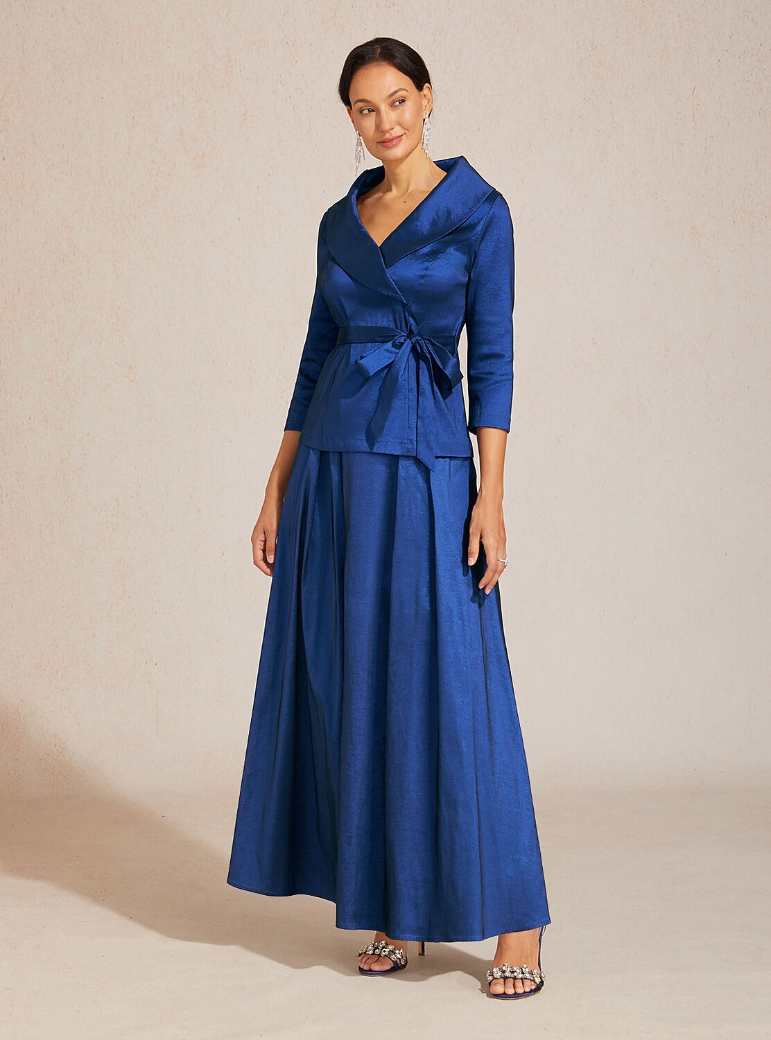 Stretch Taffeta Maxi Skirts