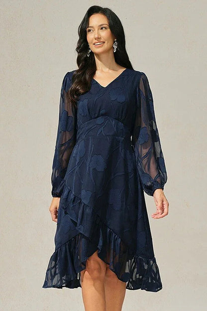 Ruffle Hem Smocked Dress