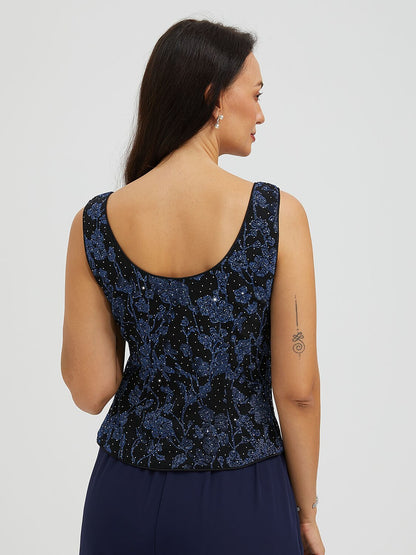 Rhinestone Jacquard Twinset