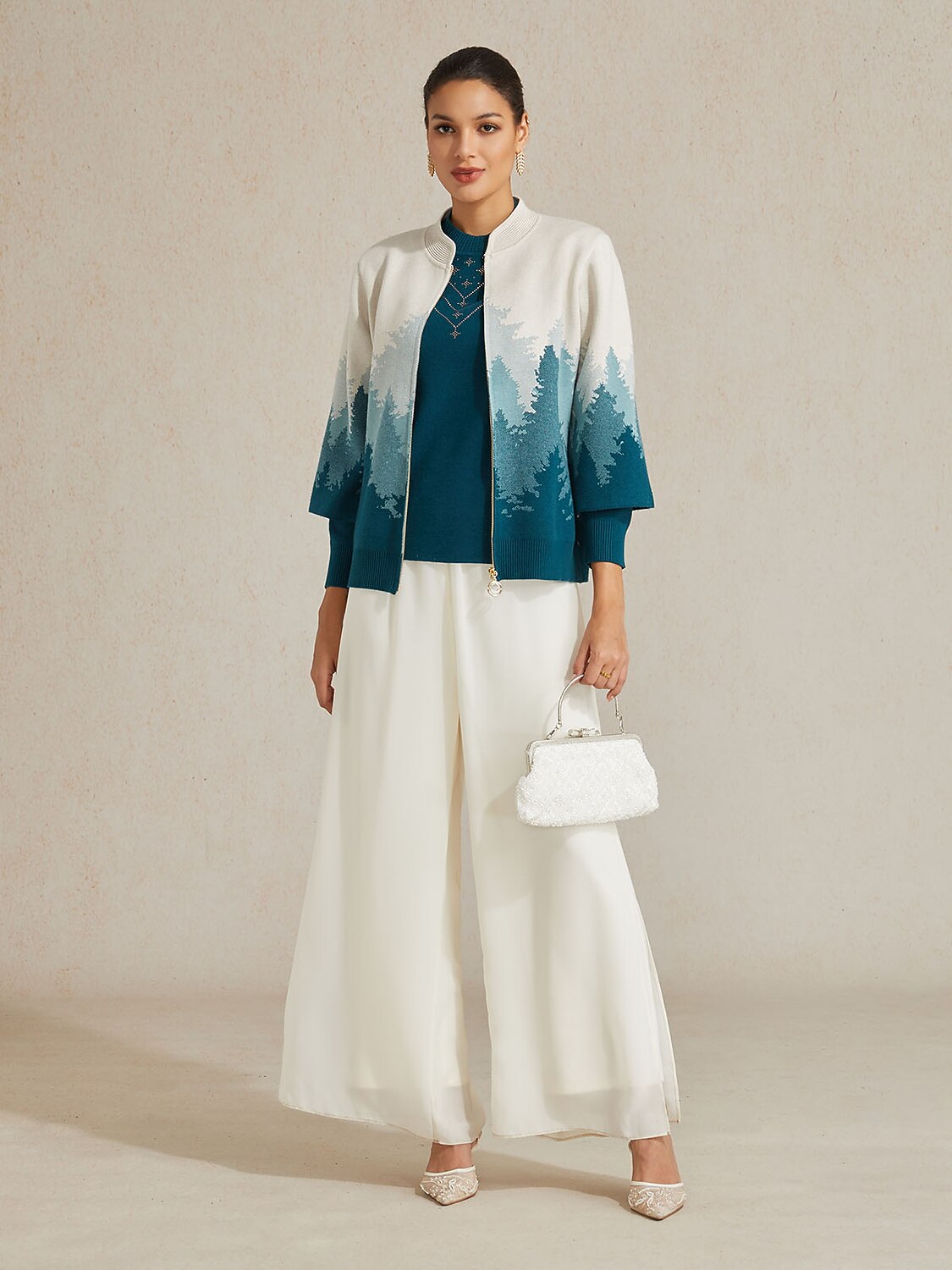 Jacquard Sweater Twinset