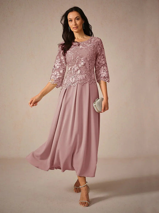 Ruffle Ruched Lace Maxi Dress
