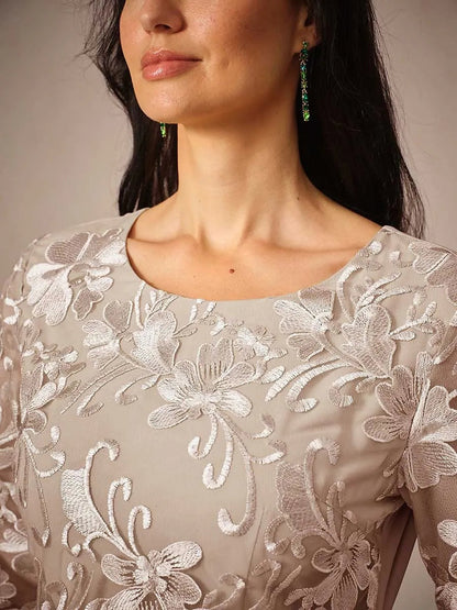 Ruffle Ruched Lace Maxi Dress