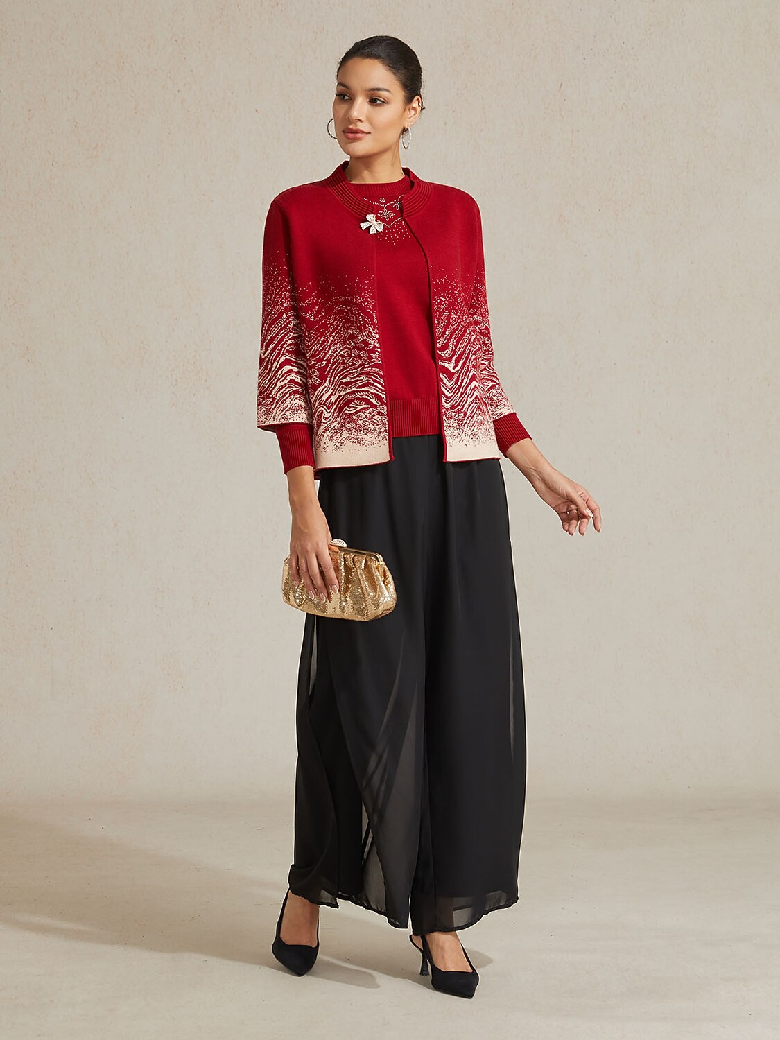Jacquard Sweater Twinset