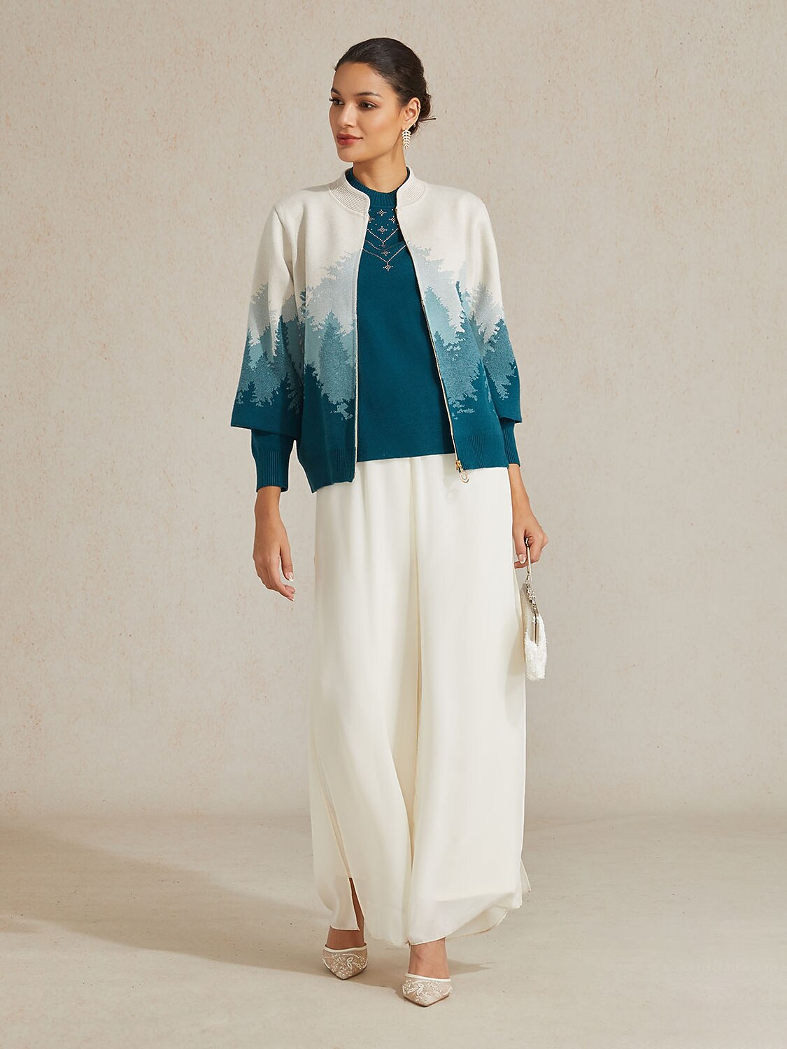 Jacquard Sweater Twinset