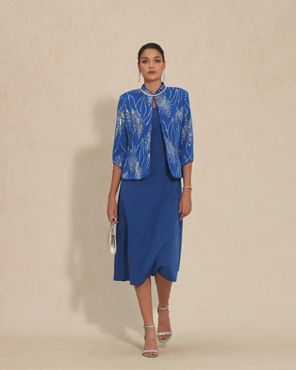 Robe fourreau mi-longue sans manches